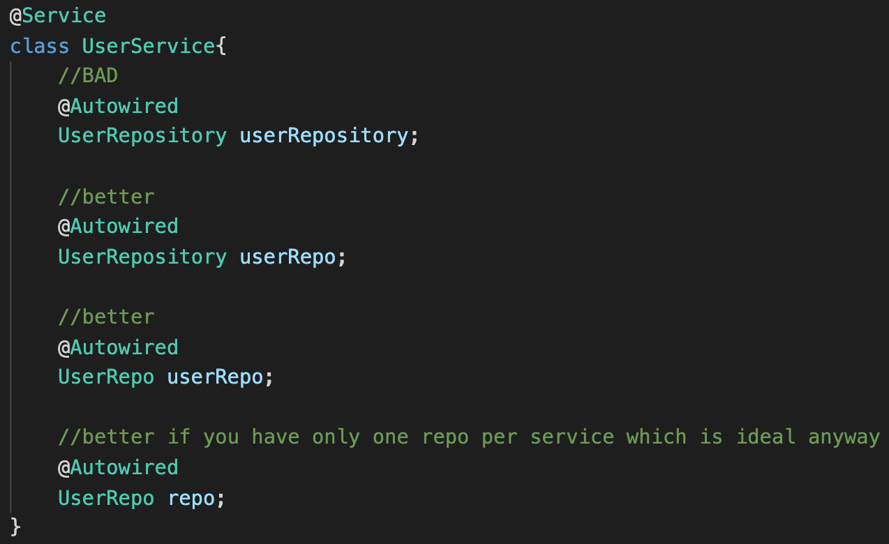 Example based on Spring Boot (Java)